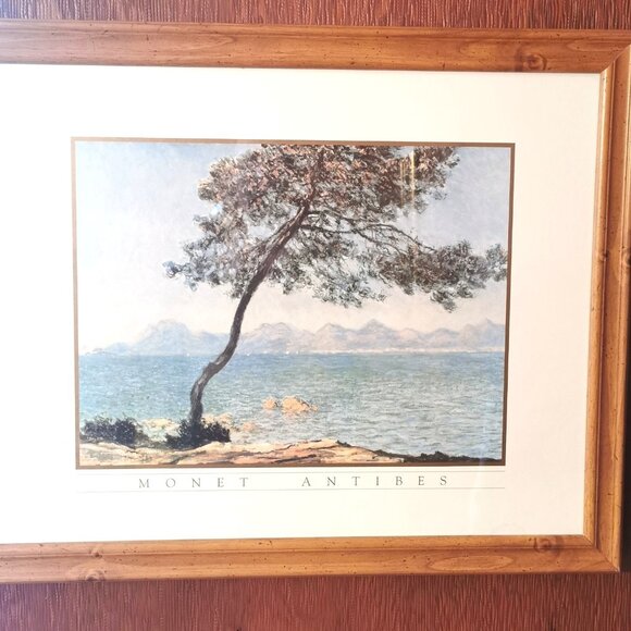Monet's Leaning Pine Tree Print (Antibes) - Large Framed Reproduction Wall Art - Picture 7 of 10